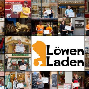Collage Nachbargeschäfte vom Löwen-Laden. Tübingen 2015. Foto: Martin Schreier / www.schreier.co